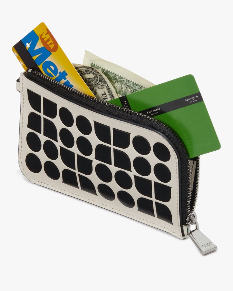 Kate Spade,Noel Wristlet,Leather,Card Case,Wristlet,Color Block,Casual,Multi Color