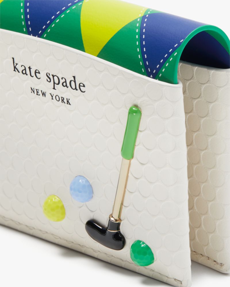 Kate Spade,Tee Time Leather Card Case,