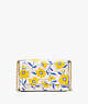 Kate Spade,Morgan Sunshine Floral Printed Flap Chain Wallet,Cream Multi