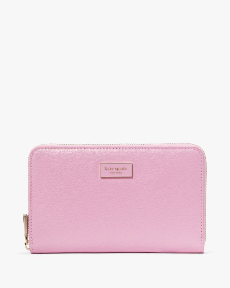 Kate Spade,Katy Shiny Medium Zip-around Wallet,Mandavilla