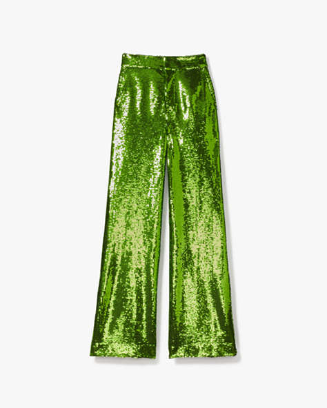 Kate Spade,Sequin Pants,Green Shimmer