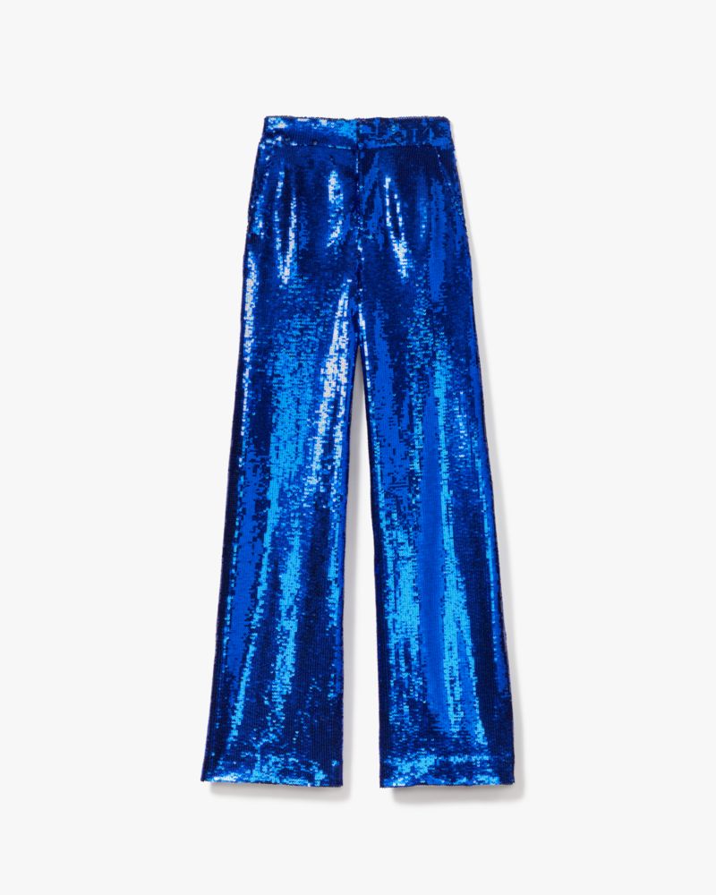 Kate Spade,Sequin Pants,Stained Glass Blue