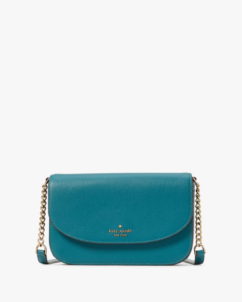 Kate Spade,Kristi Crossbody,Crossbody,Logo,Metal,Chain Detail,Day Party,Teal