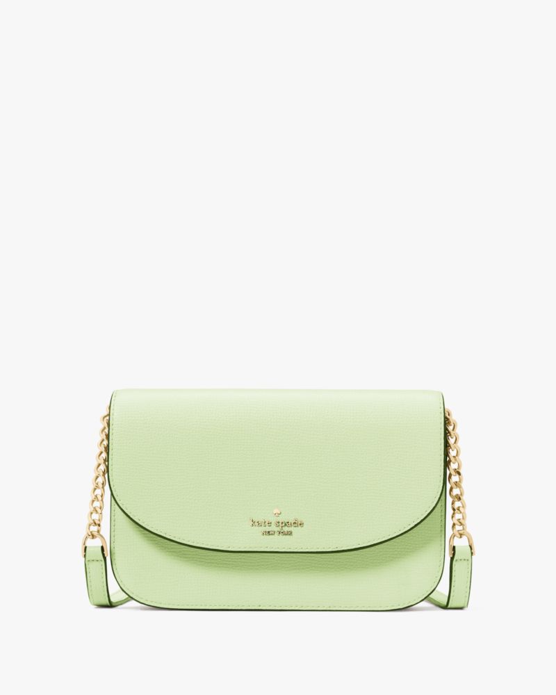 Kate Spade,Kristi Crossbody,Crossbody,Chain Detail,Logo,Metal,Day Party,Green