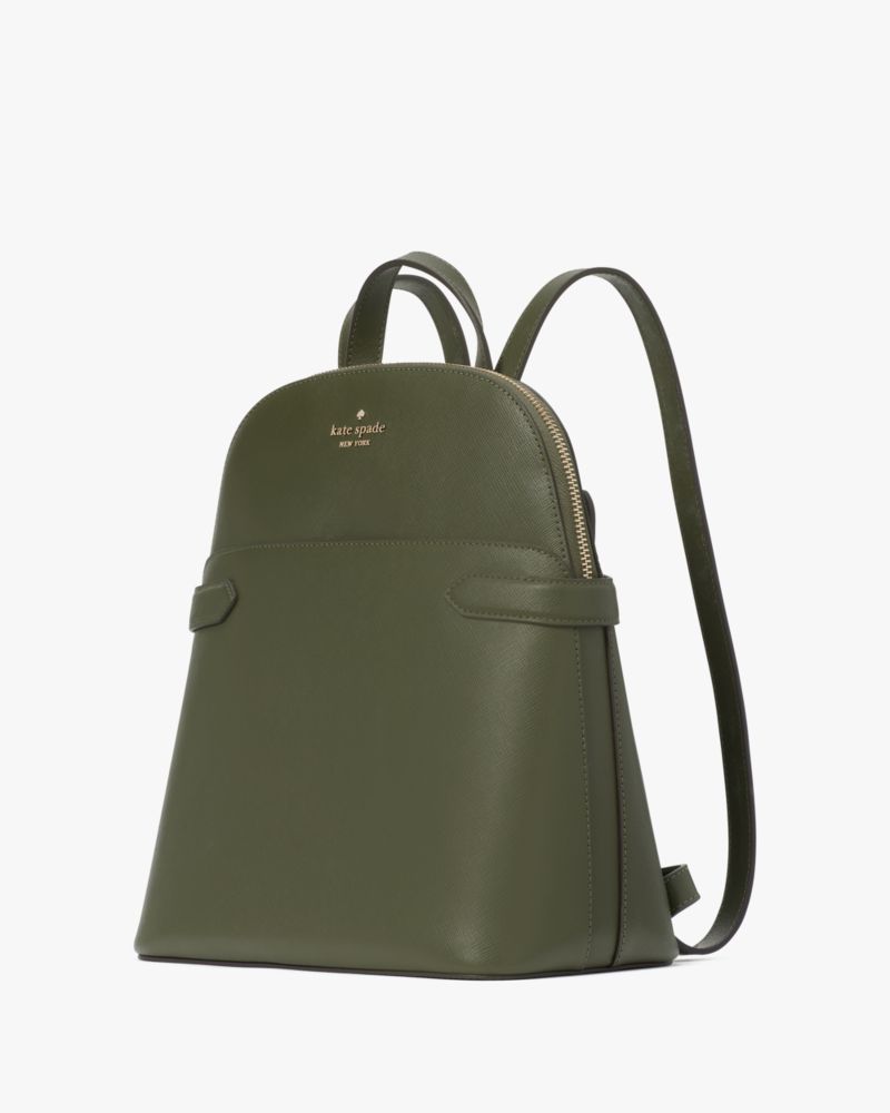 Kate Spade,Staci Medium Dome Backpack,Lining Leather,Backpack,Metal,Logo,Lined,Casual,