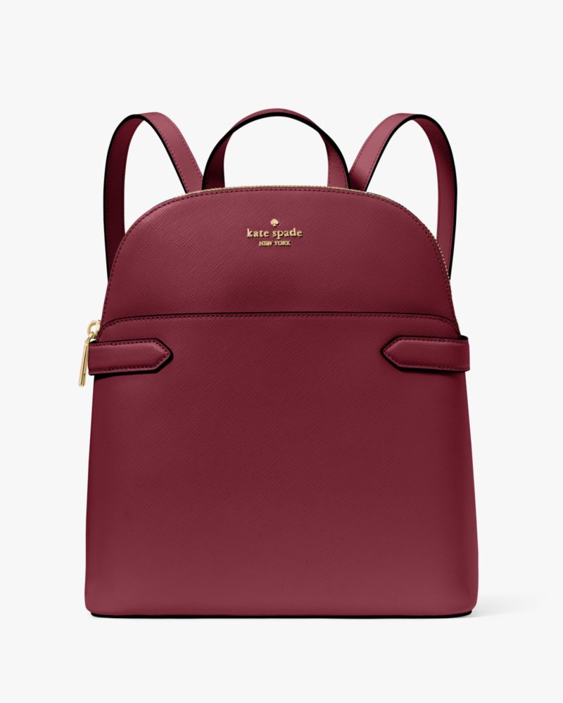 Kate Spade,Staci Medium Dome Backpack,Lining Leather,Backpack,Metal,Logo,Lined,Casual,