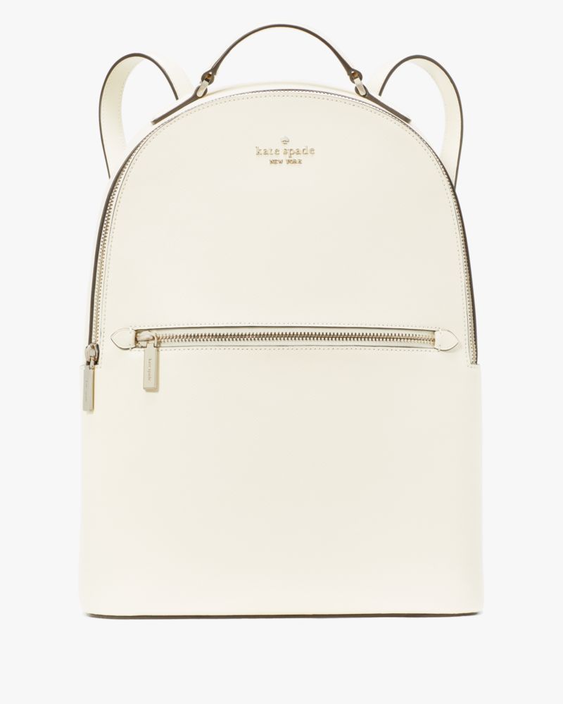 Kate Spade,Perry Leather Large Backpack,Meringue