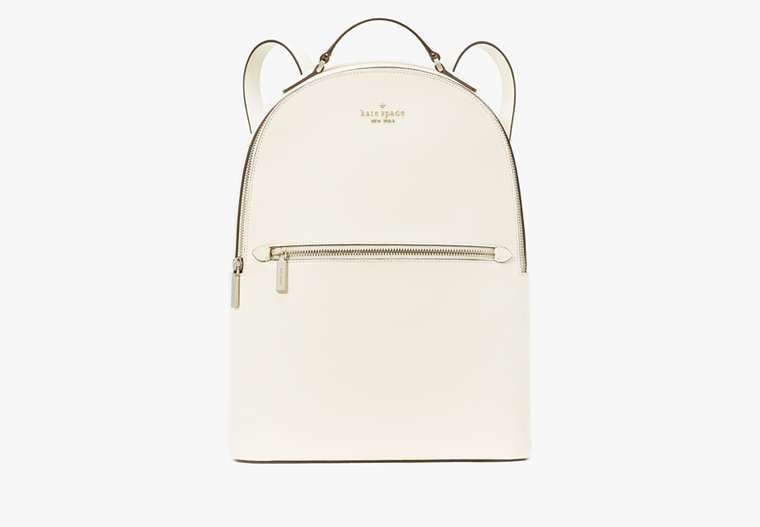 Kate Spade,Perry Leather Large Backpack,Meringue image number 0