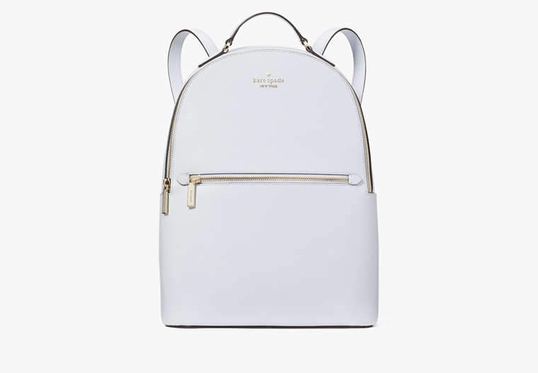 Kate Spade,Perry Leather Large Backpack,Pale Sapphirine