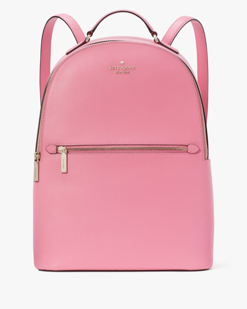 Kate Spade,Perry Leather Large Backpack,Blossom Pink