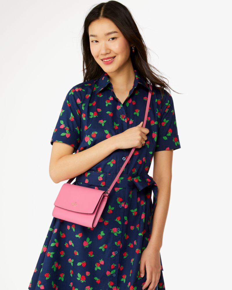 Kate Spade,Perry Leather Crossbody,Blossom Pink