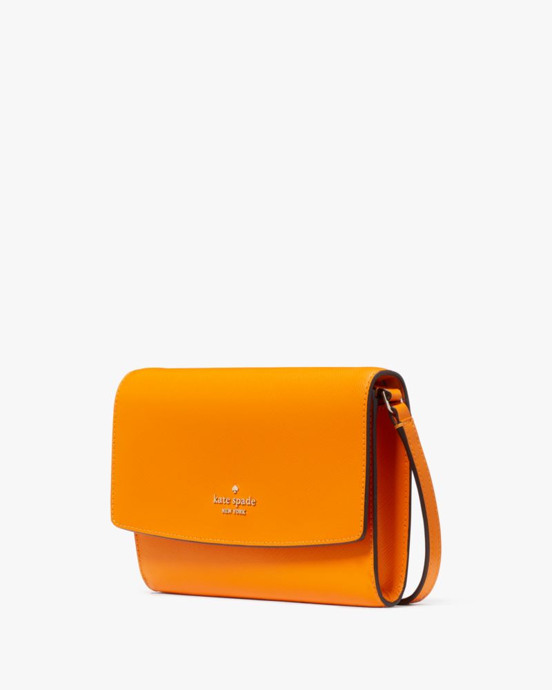 Kate Spade,Perry Leather Crossbody,Turmeric Root