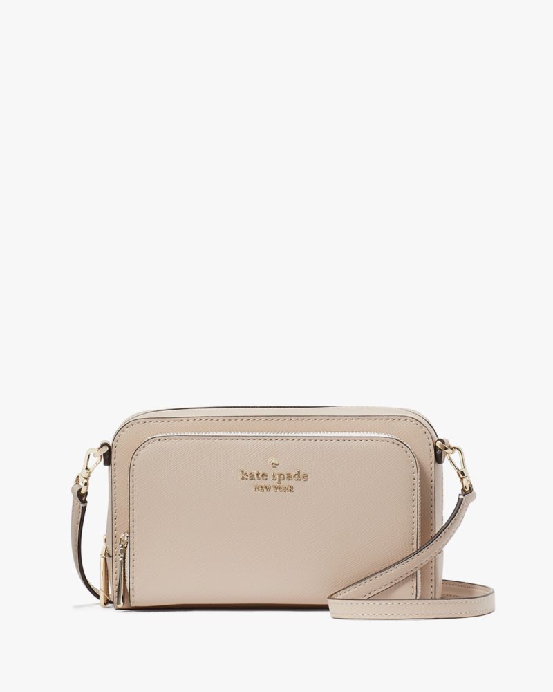 Crossbody Bag In Beige With Interchangeable Straps by B & Floss