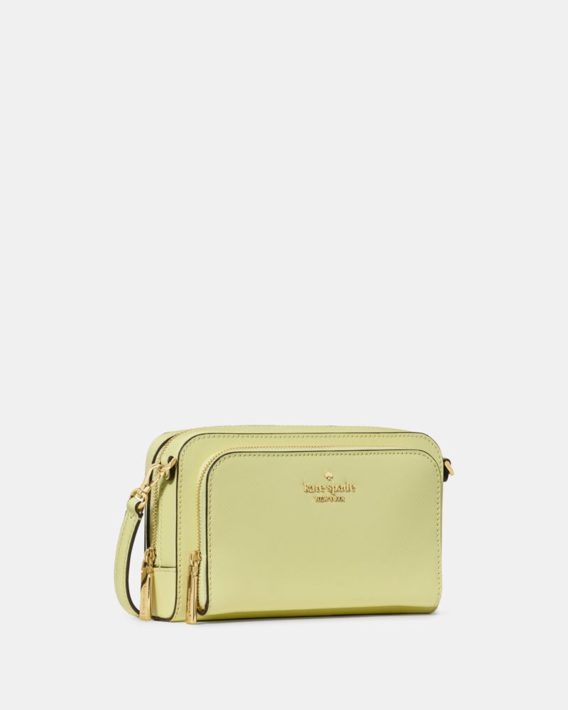 Kate Spade,Staci Mini Crossbody Bag,Lining Leather,Crossbody,Logo,Metal,Lined,Casual,Green