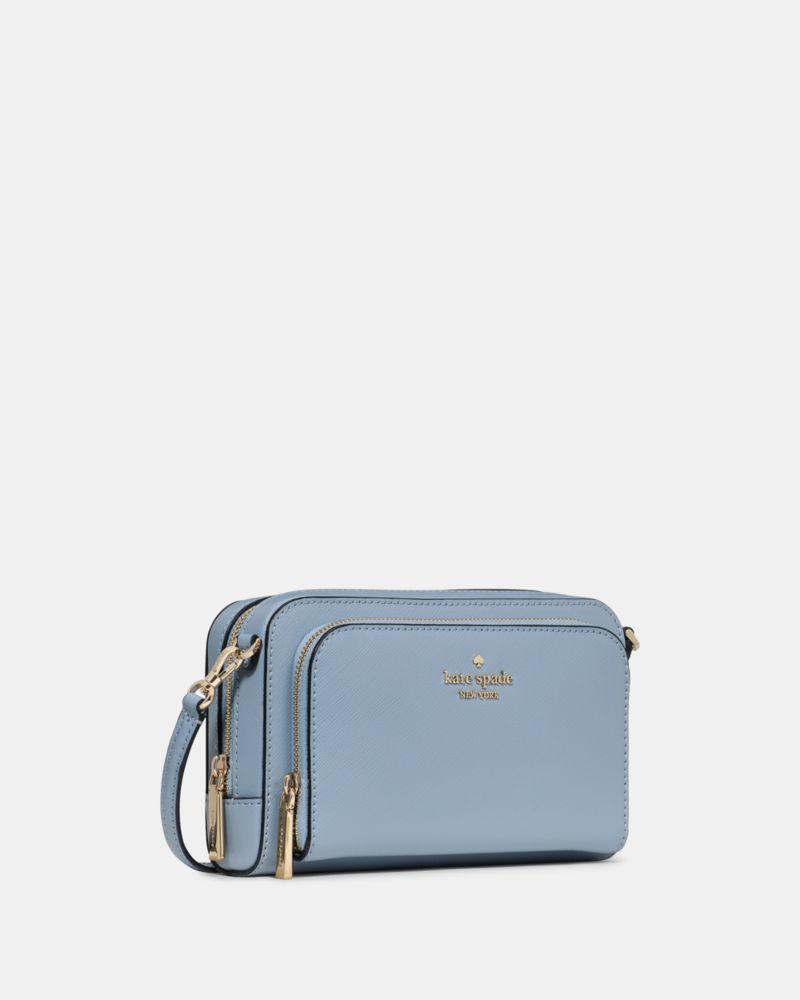 Kate Spade,Staci Mini Crossbody Bag,Lining Leather,Crossbody,Logo,Metal,Lined,Casual,Blue
