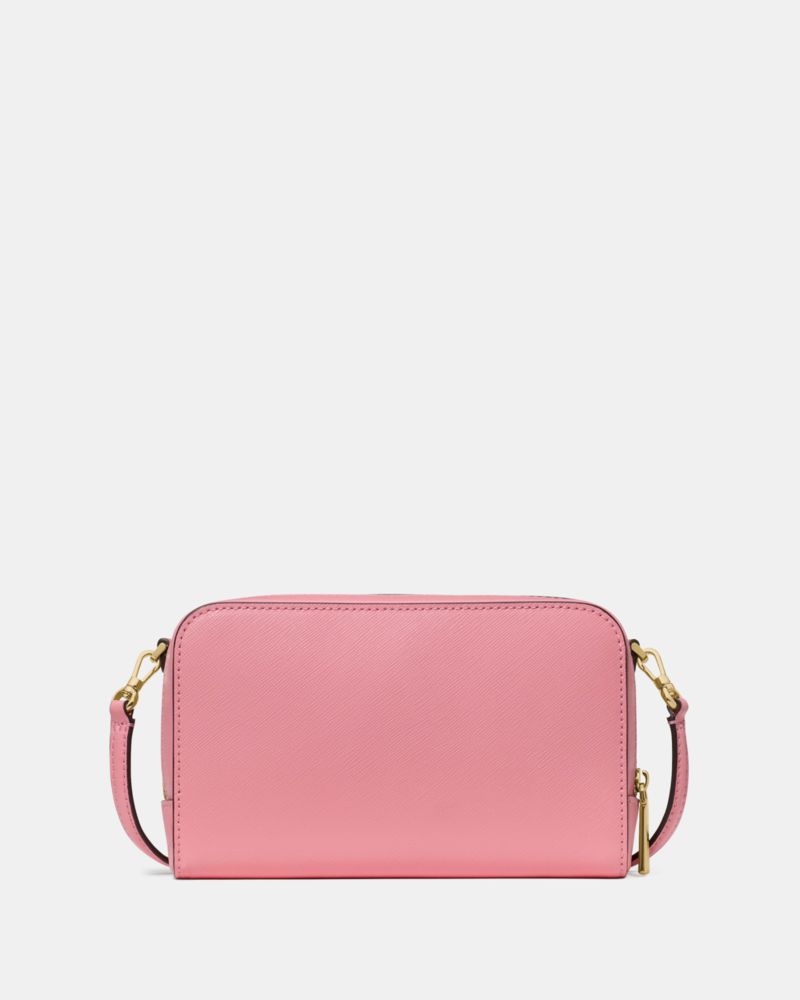 Kate Spade,Staci Mini Crossbody Bag,Lining Leather,Crossbody,Logo,Metal,Lined,Casual,Pink