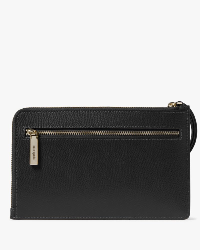 Kate Spade,Staci Medium L-Zip Wristlet,Black