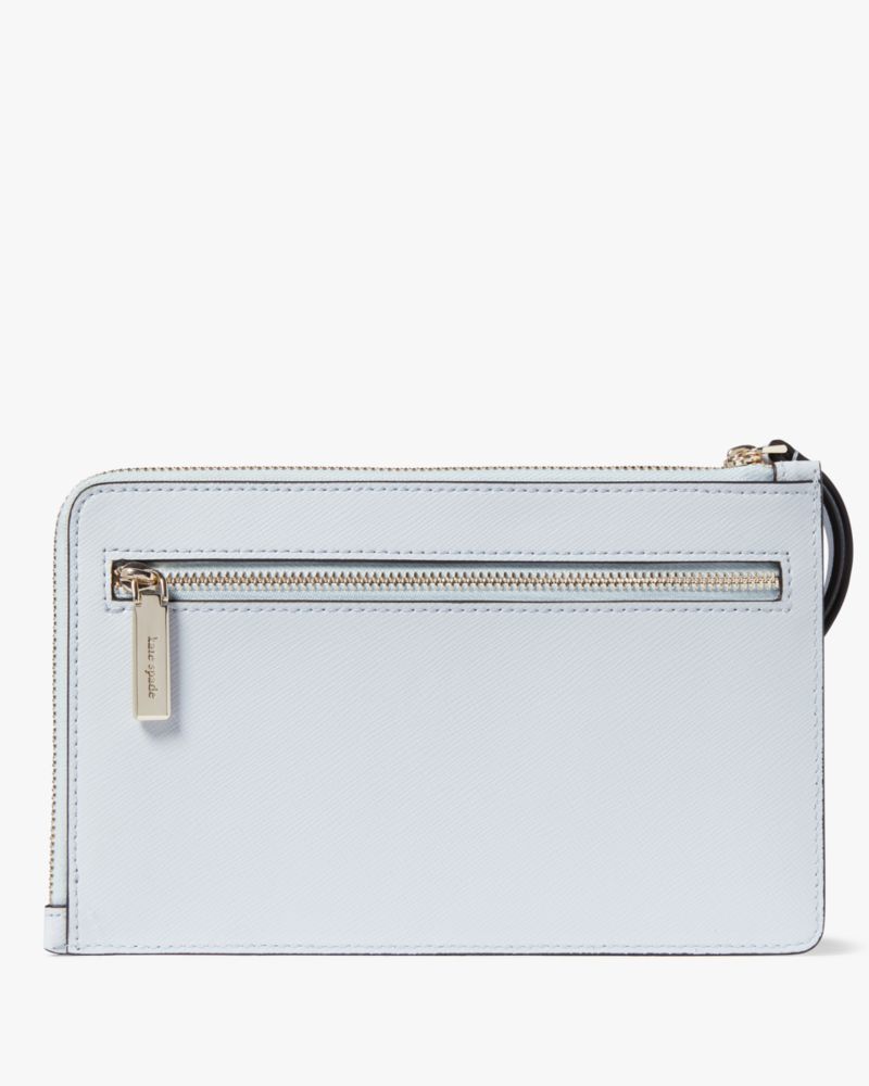 Kate Spade,Staci Medium L-Zip Wristlet,Pale Sapphirine