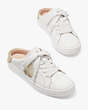 Kate Spade,Fez Mule Sneakers,Optic White/Pale Gold