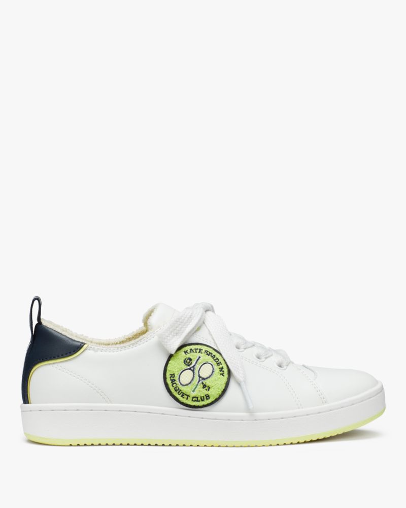 Kate Spade,Tennis Anette Racquet Sneakers,Optic White Multi