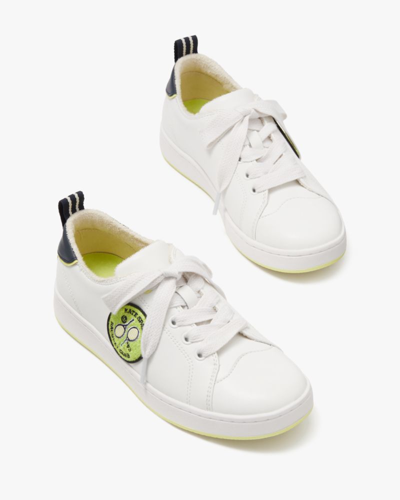 Kate Spade,Tennis Anette Racquet Sneakers,Optic White Multi