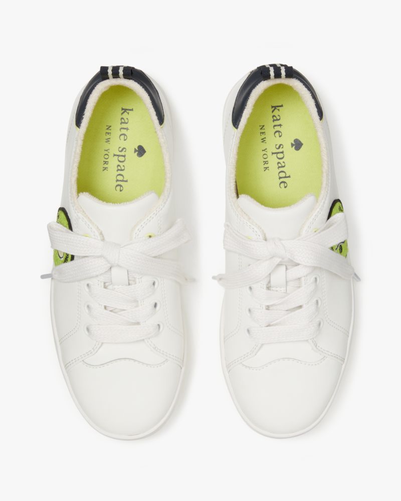 Kate Spade,Tennis Anette Racquet Sneakers,Optic White Multi