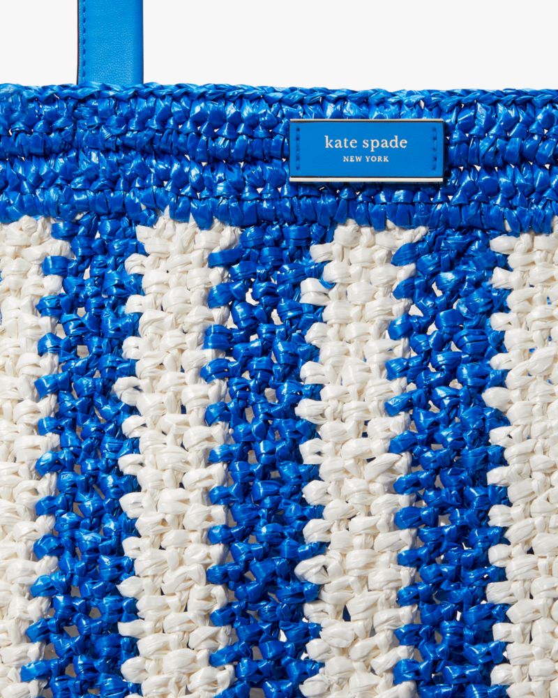 Kate Spade,Eden Striped Crochet Large Tote,Crochet,Pouch,Tote,Casual,