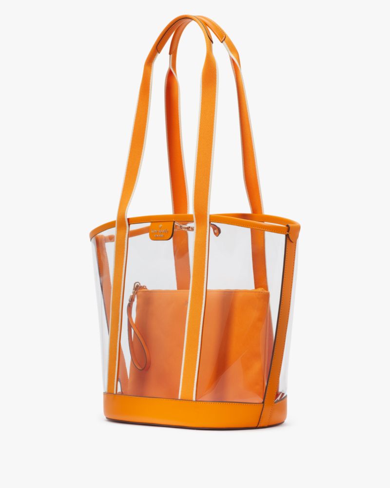 Kate Spade,Clare See Through Tote,Turmeric Root Multi