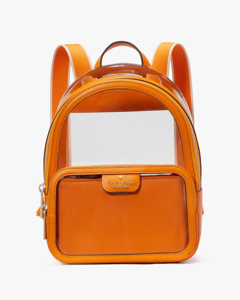 Kate Spade,Clare See Through Medium Backpack,Turmeric Root Multi