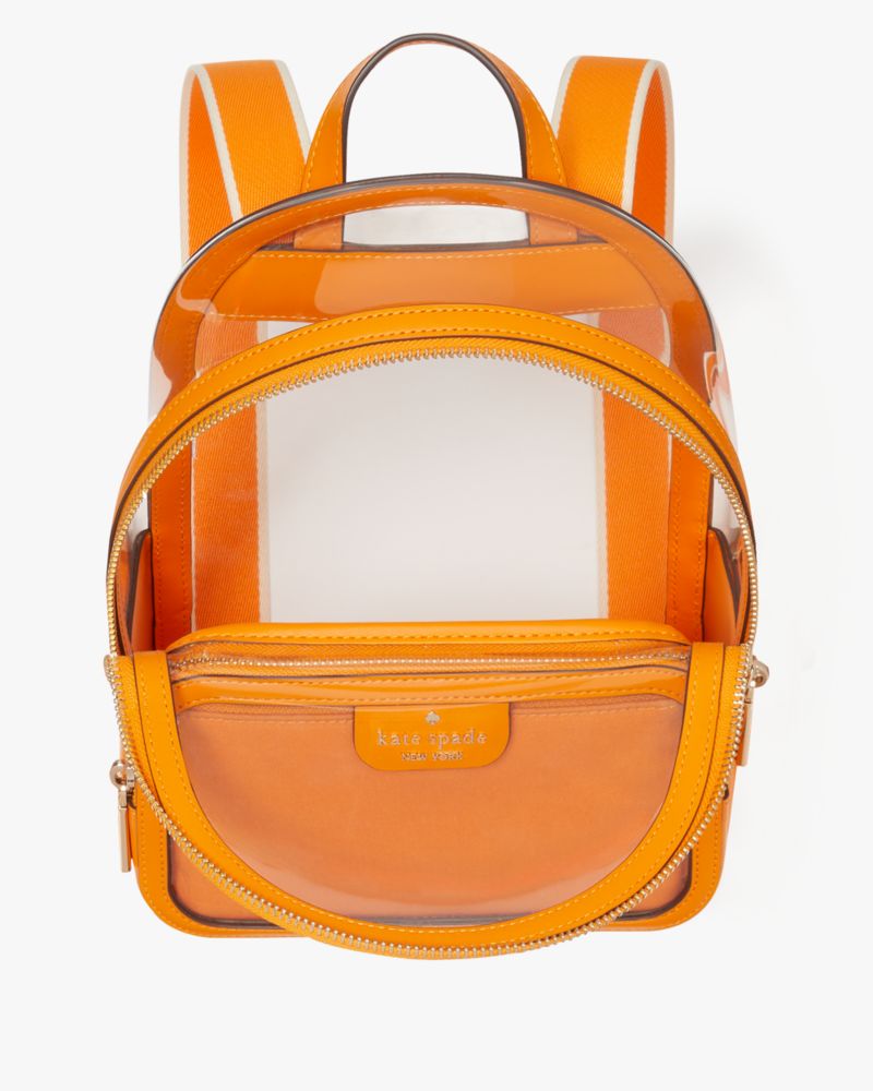 Kate Spade Outlet Clare See Through Small Backpack Turmeric Root Multi Handbags Purses