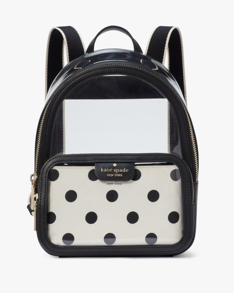 Kate Spade,Clare See Through Backpack,Black Multi