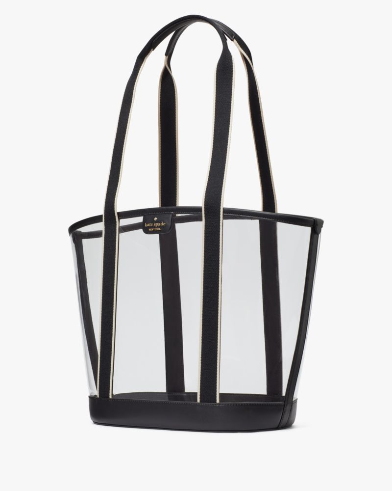 Kate Spade,Clare See Through Tote,Black Multi