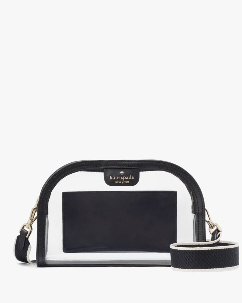 Kate Spade,Clare See Through Small Dome Crossbody,Black Multi