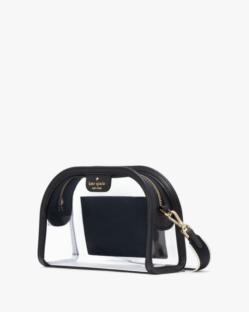 Kate Spade,Clare See Through Small Dome Crossbody,Black Multi