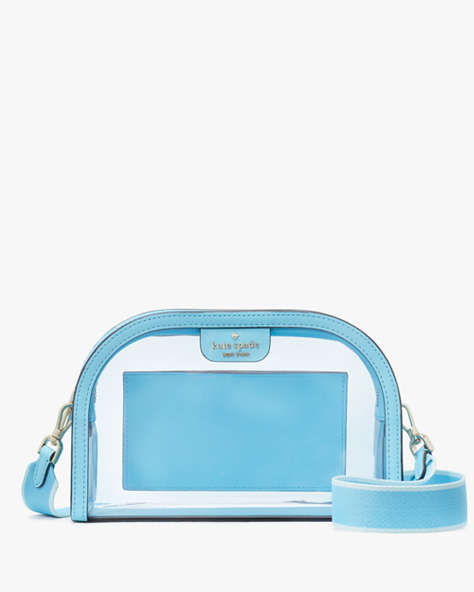 Kate Spade,Clare See Through Small Dome Crossbody,Blue Agate Multi