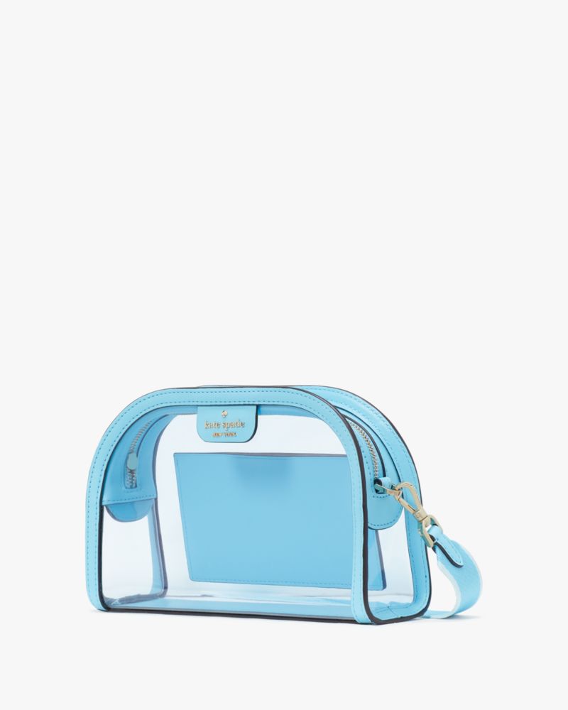 Kate Spade,Clare See Through Small Dome Crossbody,Blue Agate Multi