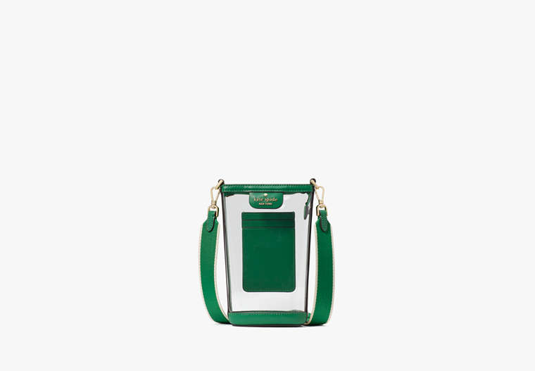 Kate Spade,Clare See Through Phone Crossbody,Green Bean image number 0