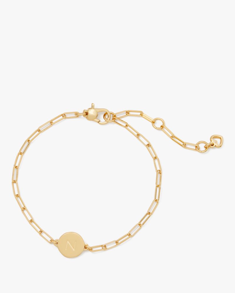 Kate Spade,N Initial Chain Bracelet,Gold