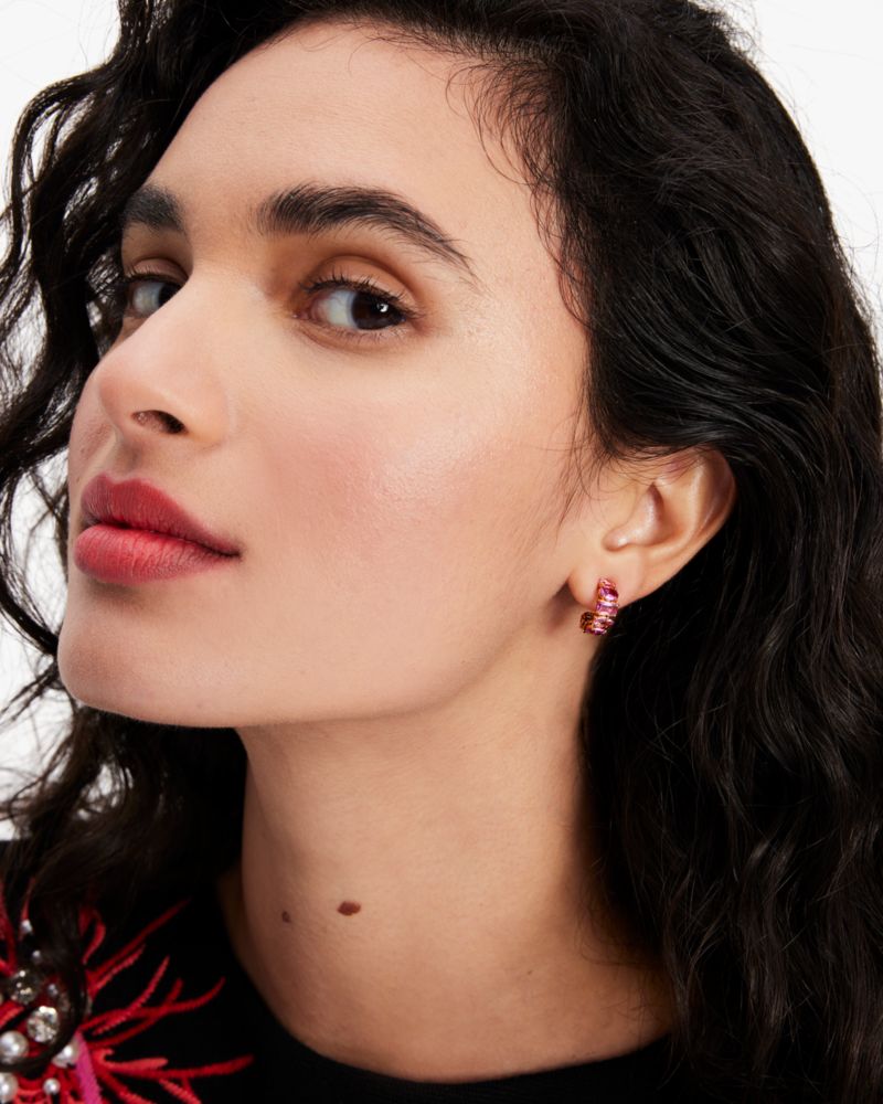 Kate Spade,Candy Shop Small Stone Hoops Boxed Set,