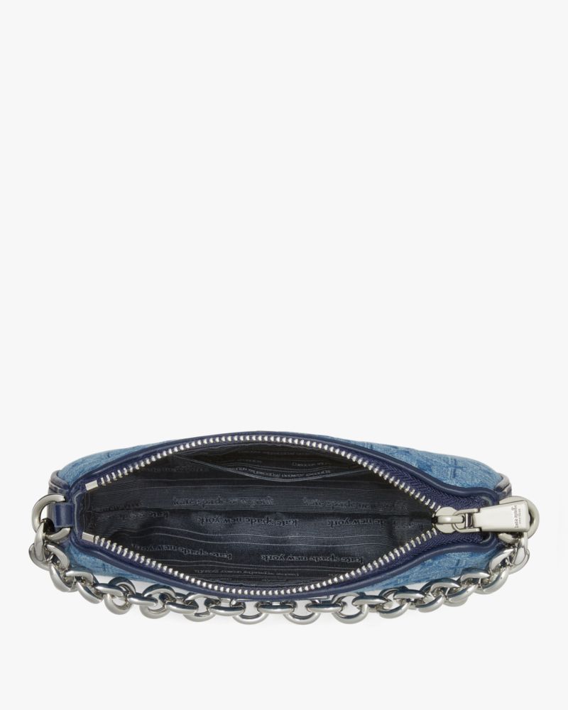 Kate Spade,Jolie Spade Flower Jacquard Denim Small Convertible Crossbody,Leather,Crossbody,Color Block,Shoulder Guard,Comp...,