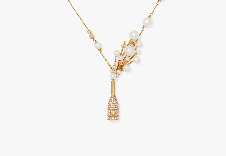 Kate Spade,Cheers To That Statement Pendant,Champagne/Gold image number 0