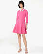 Kate Spade,Floral Collar Ponte Dress,Viscose/Rayon,Dark Pink Cloud