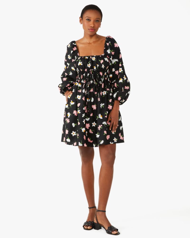 Square neck 2024 dress floral