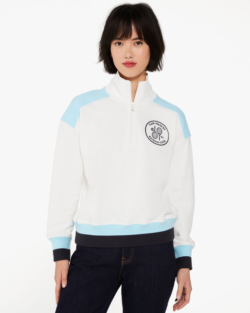 Tennis Raquet Club Quarter Zip Pullover