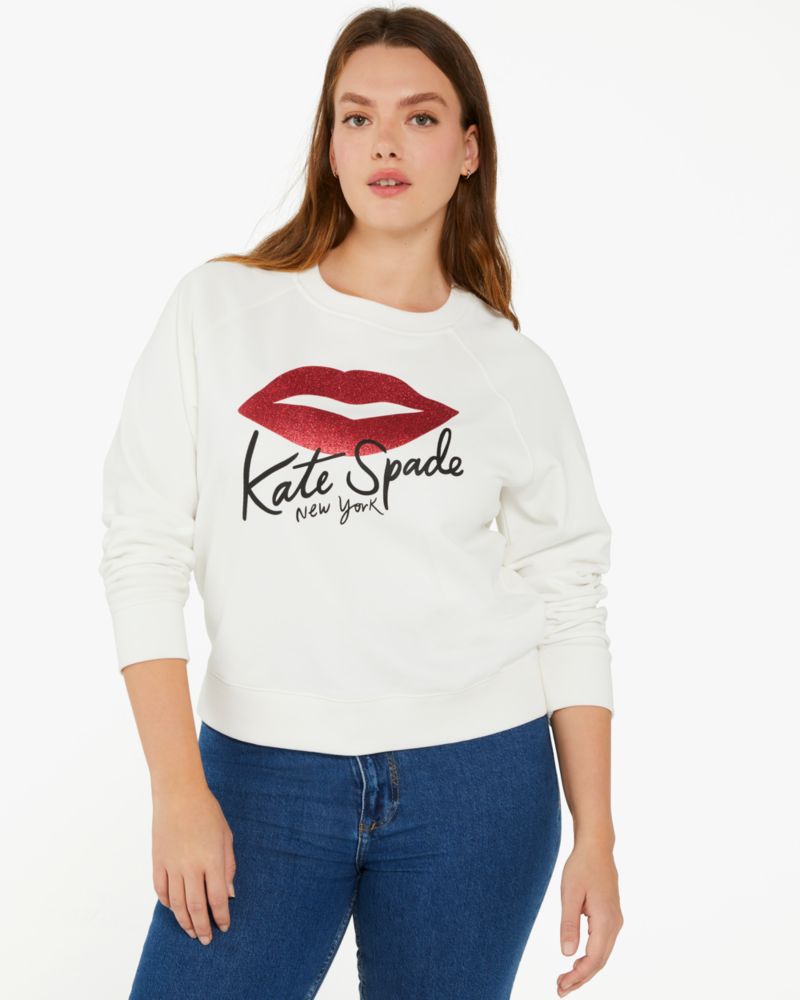 Kate Spade Womens Sweatshirt Size Small Rain Or Shine Short Sleeve