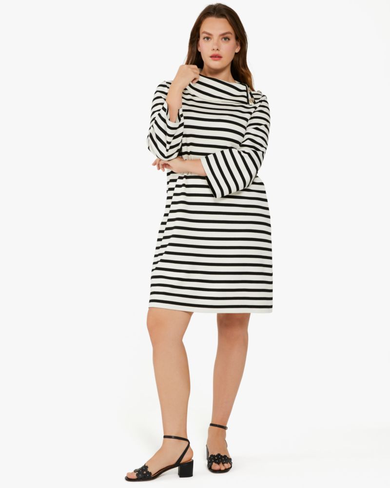 ストライプ タートルネック ポンテ ドレス | ウェア | ケイト