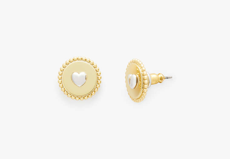 Kate Spade,Heartful Studs,Gold/Silver image number 0
