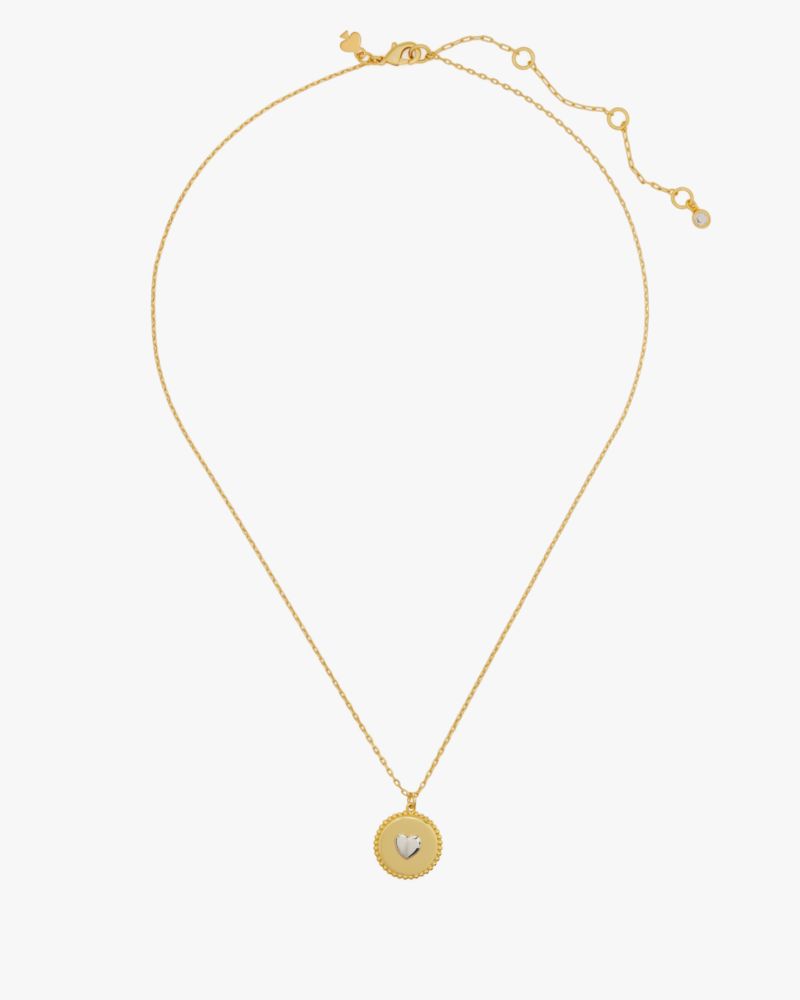 Kate Spade,Heartful Mini Pendant,Gold/Silver