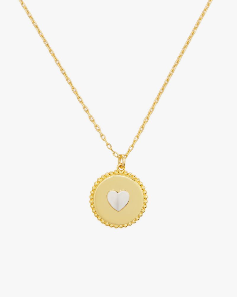 Kate Spade,Heartful Mini Pendant,Gold/Silver