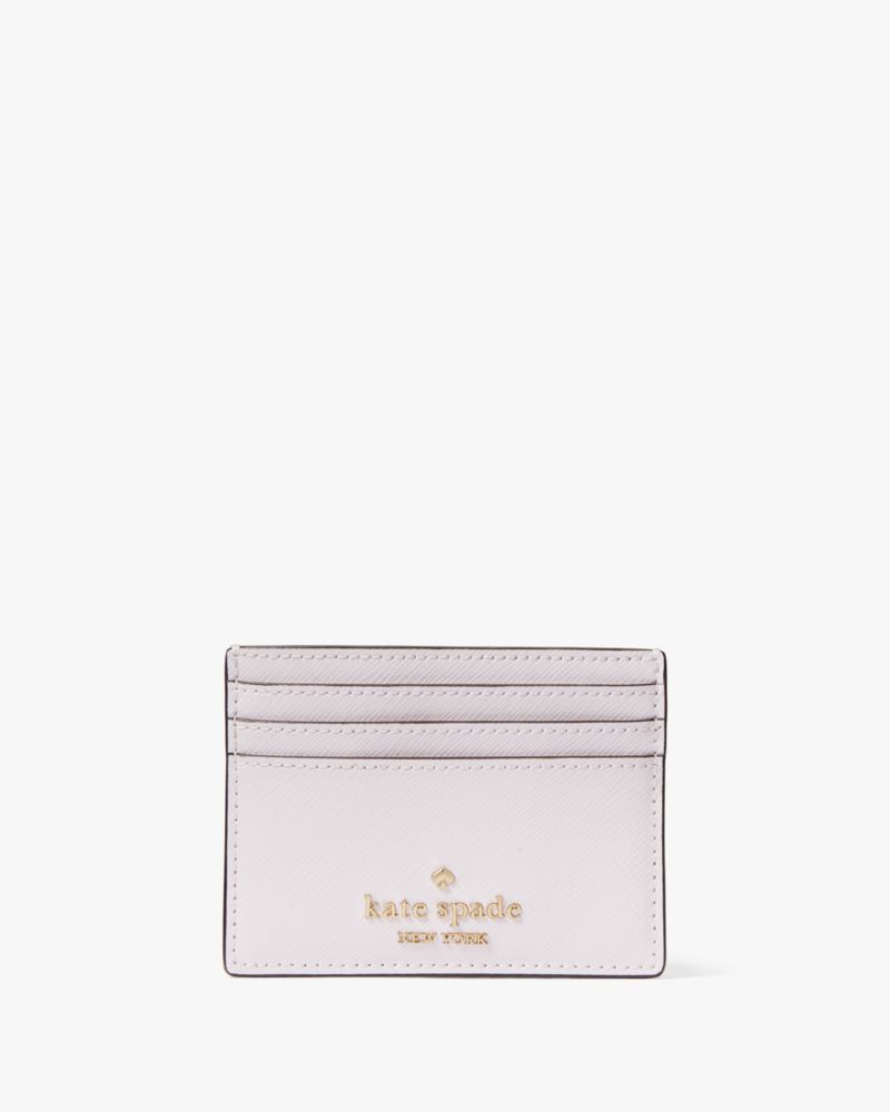 Kate Spade,Madison Studded Faux Pearls Small Slim Card Holder, Lilac Moonlight Multi